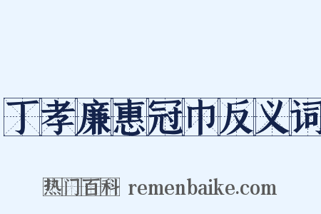 丁孝廉惠冠巾反义词是什么意思的图片